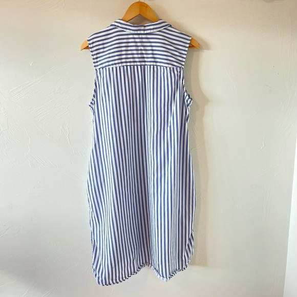 Terre Bleue Striped Sleeveless Shirt Tunic - Picture 5 of 6